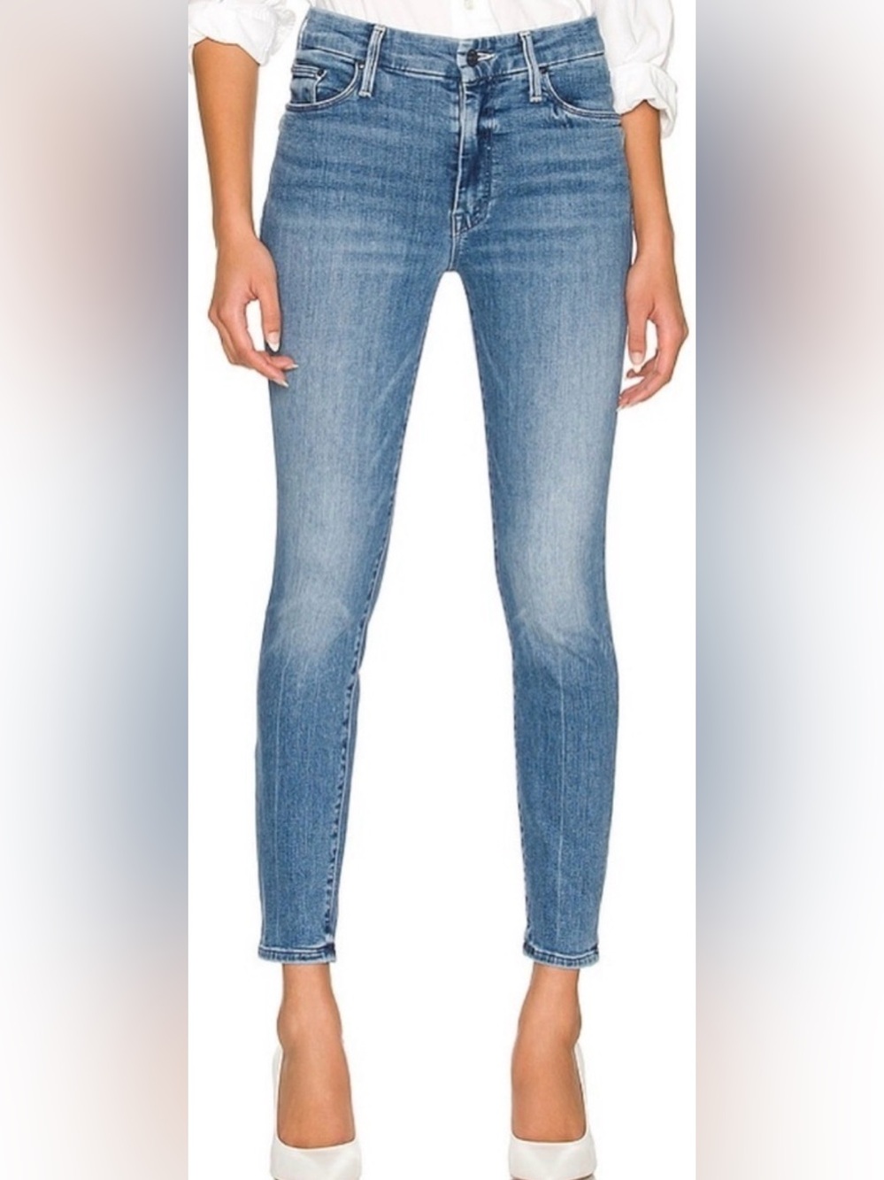 MOTHER The Looker Ankle We The Animals Skinny Jeans Blue Size 26